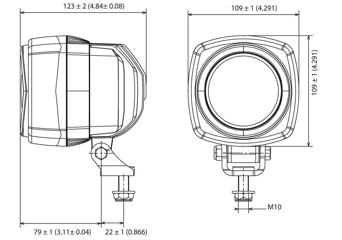 Luce emmergenza Segnale Blu / Rosso LED 12/100V